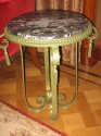 Green -Gold Patina Iron Table