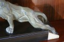 1930s Cubist Panther Sculpture • Signed - Notari