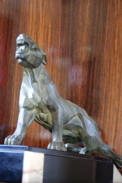 1930s Cubist Panther Sculpture • Signed - Notari | Sold Items Statues ...