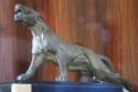1930s Cubist Panther Sculpture • Signed - Notari