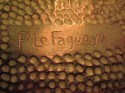 1930s Bronze Plate with Nautical Theme • Signed - P Le Faguays