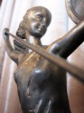 1930s French Art Deco Siren with Spear on Horse Sculpture