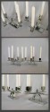 1930 French Modernist Art Deco Candlesticks • Pair