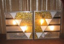 Large 1930s French Glass Sconces • Pair