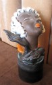 
1930s Art Deco Woman's Head and Hands Ceramic Sculpture