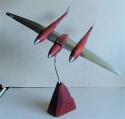 1940s United States Air Force WWII Aircraft Sculpture • P-38 