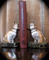 1930s French Art Deco Boxer Bookends • Signed H. Moreau