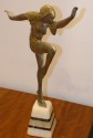 French Art Deco Egyptian Dancer in bronze signed Janle