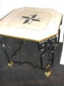 Stunning Art Deco Marble with Iron Regency Style Table