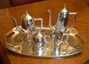 Spectacular German WMF Silverplate Art Nouveau Tea and Coffee Set