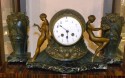Classic French Art Deco clock with garnitures 1925