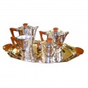 
Stunning Art Deco Silverplate and  Bakelite Coffee Tea Service