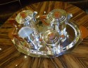 Stunning Art Deco Silverplate and  Bakelite Coffee Tea Service