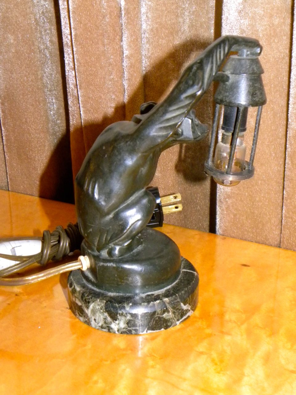 1920s BouBou Monkey Sculpture/Lamp • Max Le Verrier 