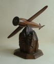 Historic vintage wooden Model Airplane Art Deco style 
