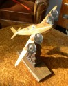 Original French Wood and Chrome Model Airplane