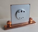 Copper Plated Square Art Deco Thermometer French