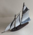 Macassar, Ebony, and chrome art deco sailboat