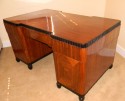 Art Deco Desk zebra wood inlay