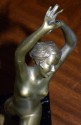 Bronze Art Deco Nude Dancer Statue by Austrian Artist Josef Lorenzl
