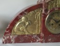 Important French Art Deco Marble Clock with Gilt Bronze Details