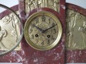 Important French Art Deco Marble Clock with Gilt Bronze Details
