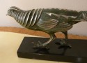 Bouraine Pheasant statue with cold painted bronze details