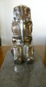 Chrome Plated Elephants Bookends French Art Deco