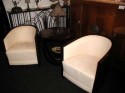  pair of cream ultra-suede chairs