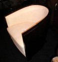  pair of cream ultra-suede chairs