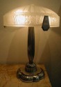 Art Deco Nickel Plated Bronze Lamp