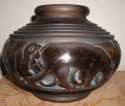 D'AVESN Signed French Africanist Vase