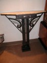 French Iron console with marble top