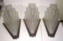 Sabino stair stepped glass and metal sconces