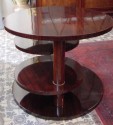 French table with unusual pull out wooden trays
