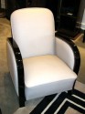 Pair of cream leather chairs