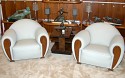 Pair of Over Stuffed Club Chairs