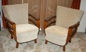 Pair of Hungarian 1930's lounge chairs