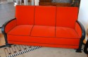 red mohair art deco living room suite