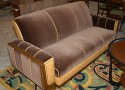 Brown mohair sofa and chair set