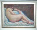 Painting of a nude woman on her side