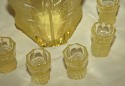 Yellow Czech Glass Decanter Set - the glasses