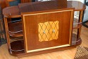 Art Deco Rolling Bar with Inlay