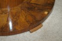 Round Walnut Table with Glass Top