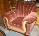 Two-toned mohair and leather sofa suite