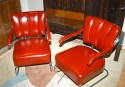 1935 Czech Hermes croc-leather lounge chairs