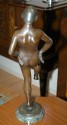 D. Bacque heavy bronze statue of a playful girl