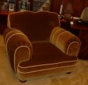 Sumptuous over-sized pair of club chairs