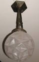 French Hanging Light Fixture Art Deco Geometric Glass