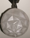 French Hanging Light Fixture Art Deco Geometric Glass